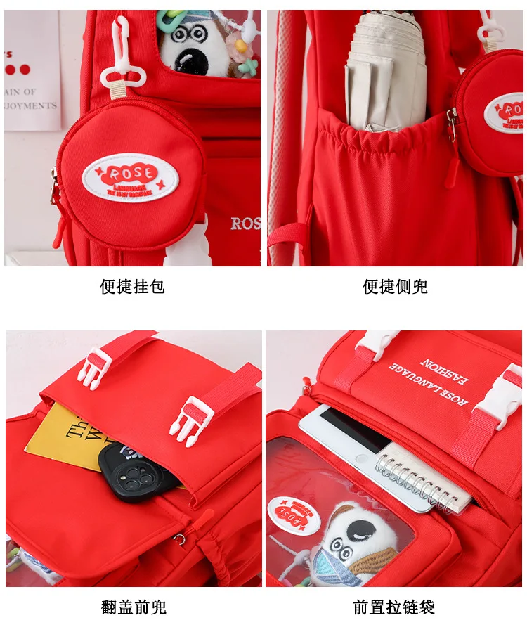 school bag Kids backpack water proof Preschool Ages 6-18 Spine protection Reduce the burden Large capacity