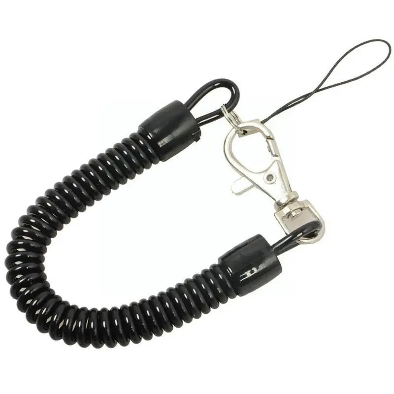 1PCS Tactical Retractable Spring Elastic Rope Security Gear Phone Tool Lanyards Keychain Anti-lost Outdoor Tool Portable Fi B8L7