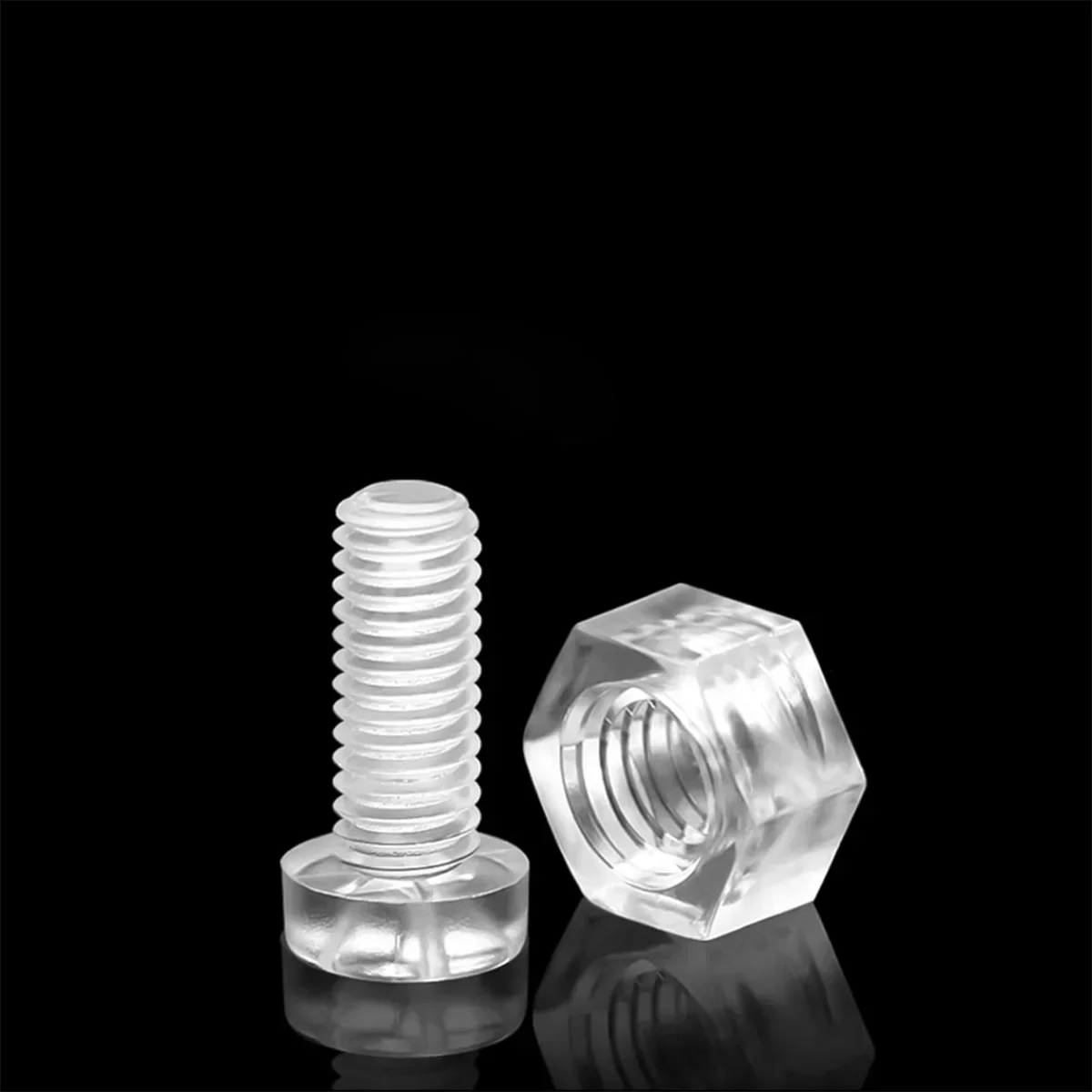 Transparent PC Cross Groove Round Head Bolt And Nut Plastic Acrylic Insulated Screw And Nut M2M2.5M3M4M5M6