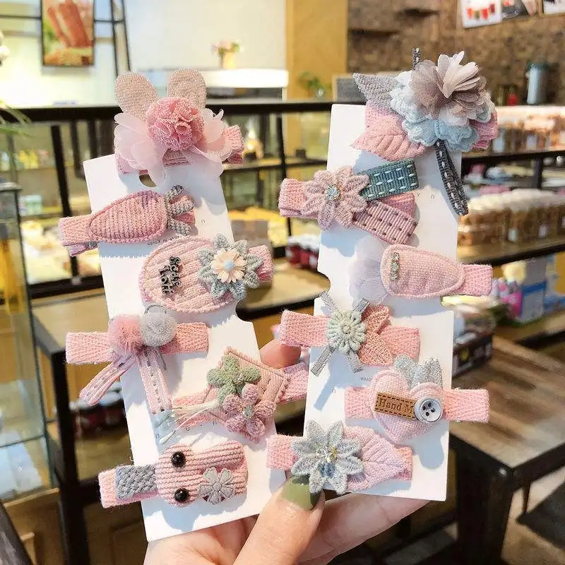 

Children Hair Clips Set Cute Princess Baby Girl Small Top Clips Non Slip Daily Wear Kawaii Hair Accessory for Toddlers