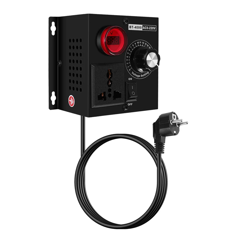 Hot Ltem Ac220v 4000W Scr Electronic Voltage Regulator Temperature Motor Fan Speed Controller Dimmer Electric Tool Adjustable,Eu