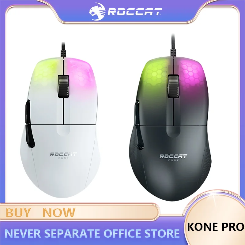 

ROCCAT KONE PRO AIR Three Mode Wireless Bluetooth Mouse 19000dpi Rgb Backlit Gaming E-sports Mouse Accessory for Computer Gifts