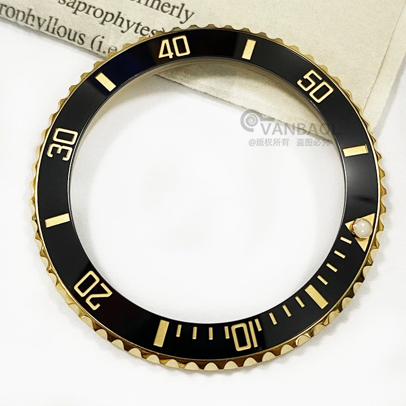 high quality Ceramic Bezel with steel inset For 40mm Sub-mariner 116610 41mm 126610. Aftermarket Watch Parts