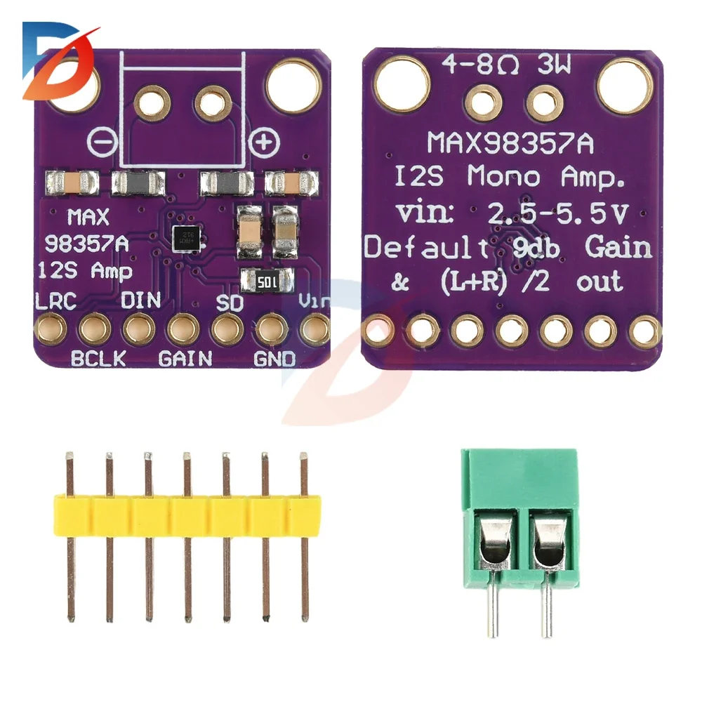 Audio Amplifier Module MAX98357 BGA I2S Filterless Class D Amplifier Module 3.2W Class AB Amplifier Sound for Raspberry Pi Esp32