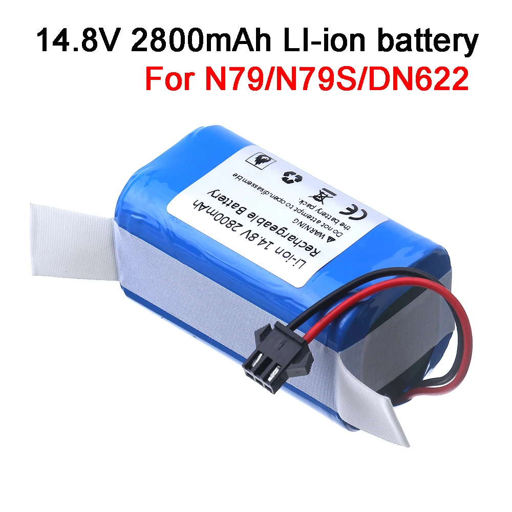 14.8V 2800mAh Li-ion Battery for Conga Excellence 950 990 1090 Deebot N79/N79S/DN622 Robovac 11/11S/12/15C/30/35C X500