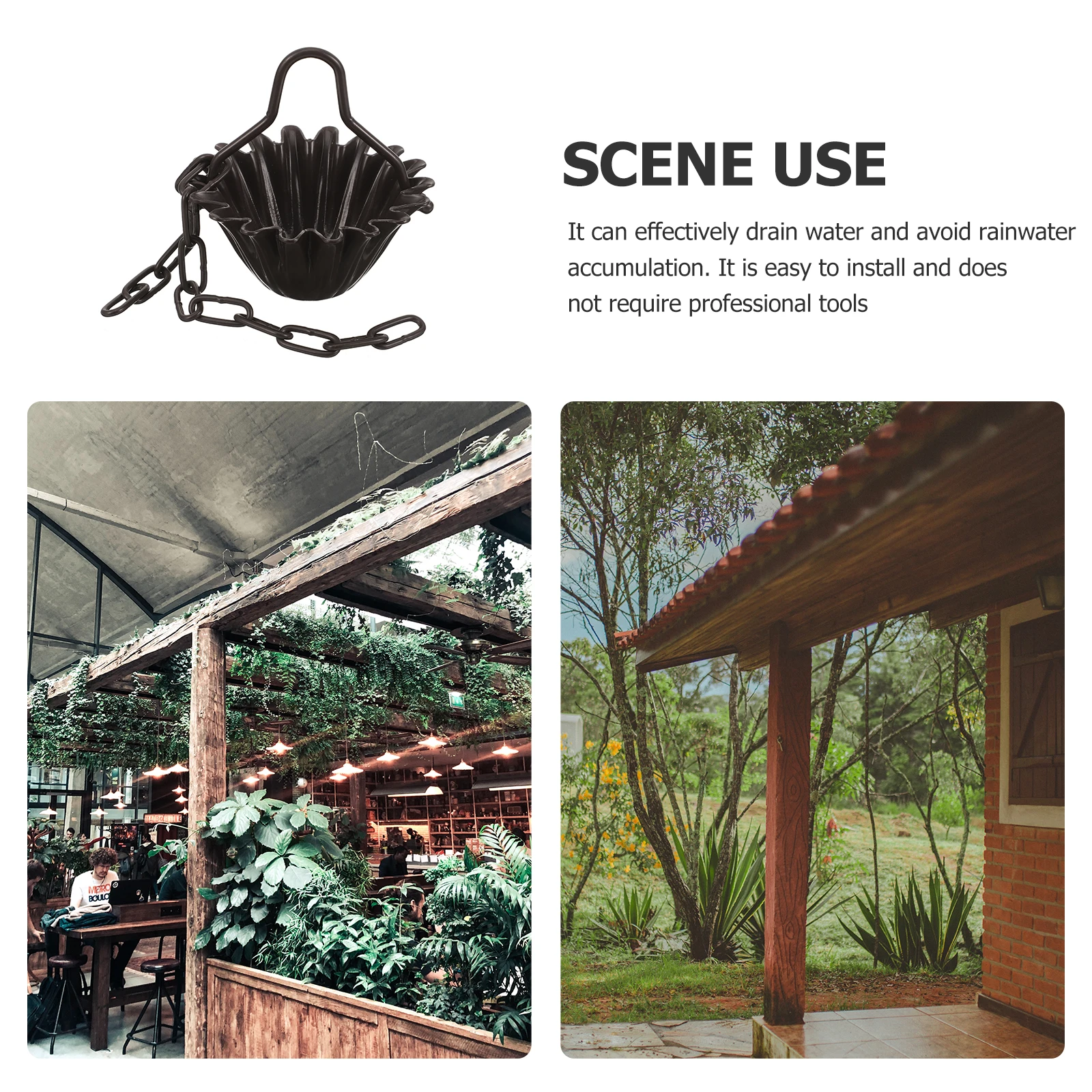 

Aluminium Alloy Outdoor Metal For Garden Porch Home Gutter Chain Pendant Durable Practical Courtyard Chain Hanging Decorative