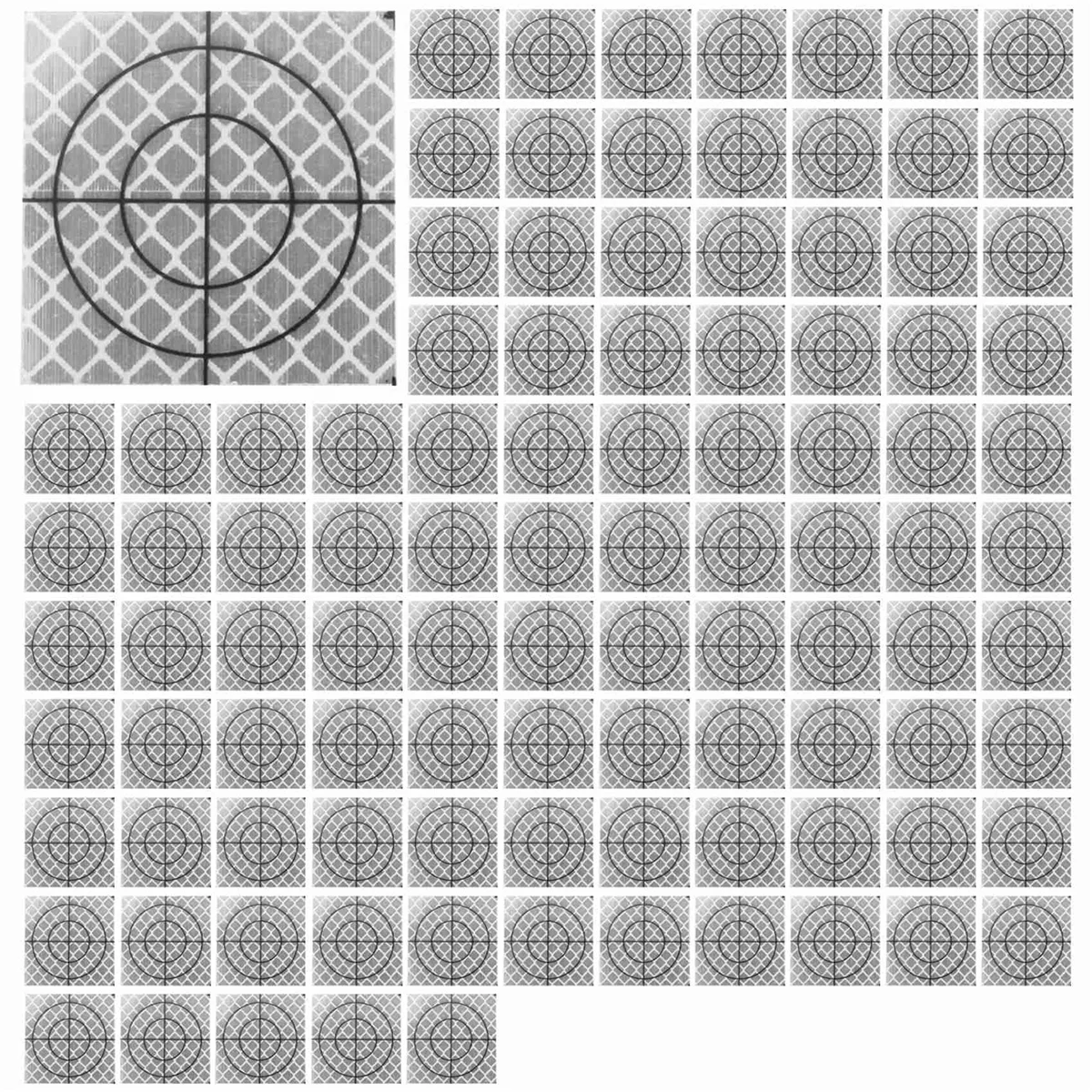 100 Uds. Hoja reflectora de medición de prisma cinta reflectante objetivo estación Total encuesta de túnel 40X40Mm