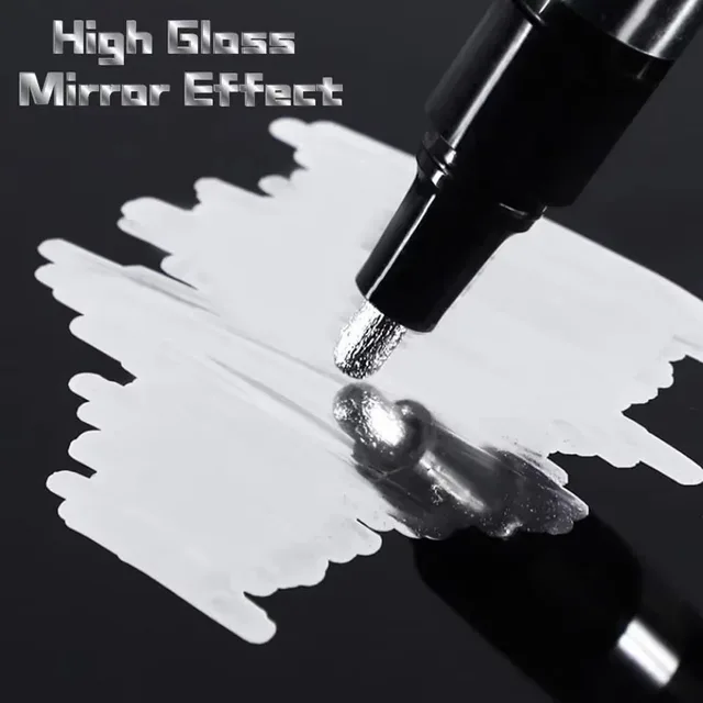 1/3/5/12pcs Chrome Mirror Marker Pen Set Waterproof Ink DIY Reflective Paint Pen Gold Silver Marker Model Painting Art Marker 3