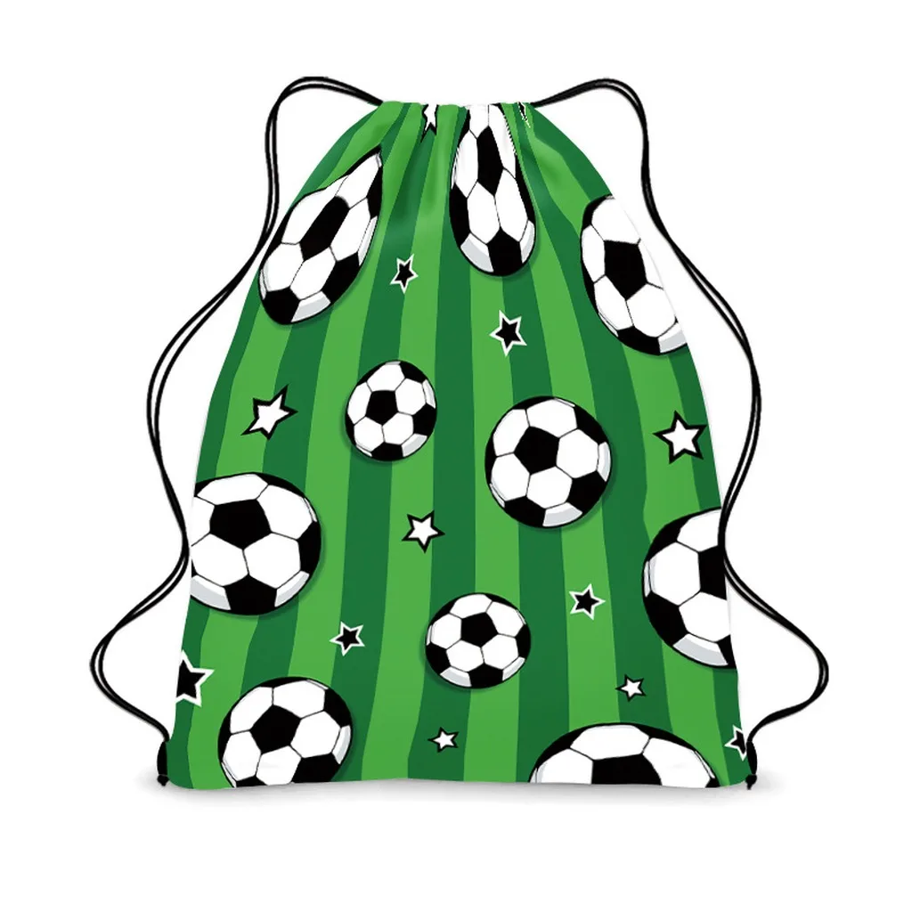 

Kids Sports Bag Spacious Soccer Drawstring Backpack Children'S Sports Backpack Vibrant Polyester Storage Sack For Soccer Themed