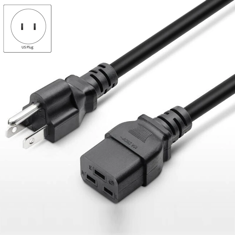 AU32-US Nema 5-15P TO C19 AC Power Extension Cable Cord Nema 5-15P to IEC 320 C19 Power Cord(US Plug,1M)