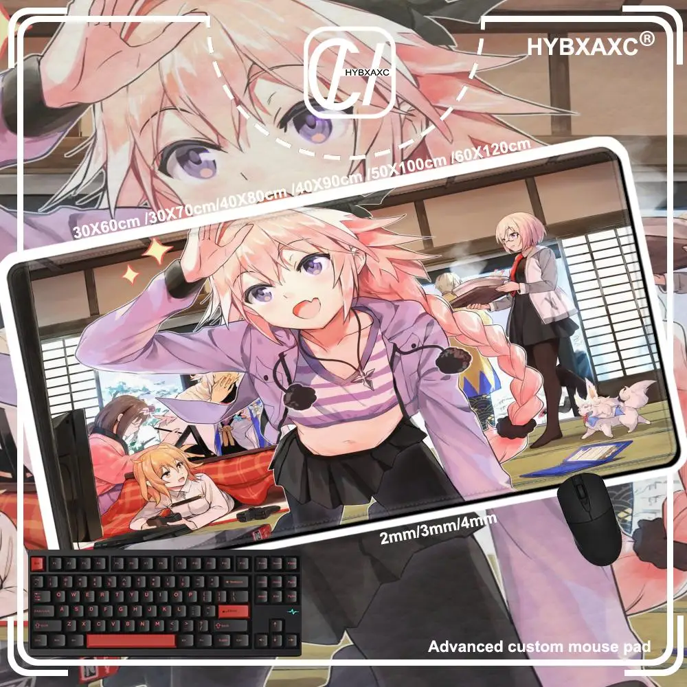 Astolfo Mouse Pad Cute HD Desk Pad Extended Gaming Keyboard Mats Large 90x40cm XXL Gamer Mousepad