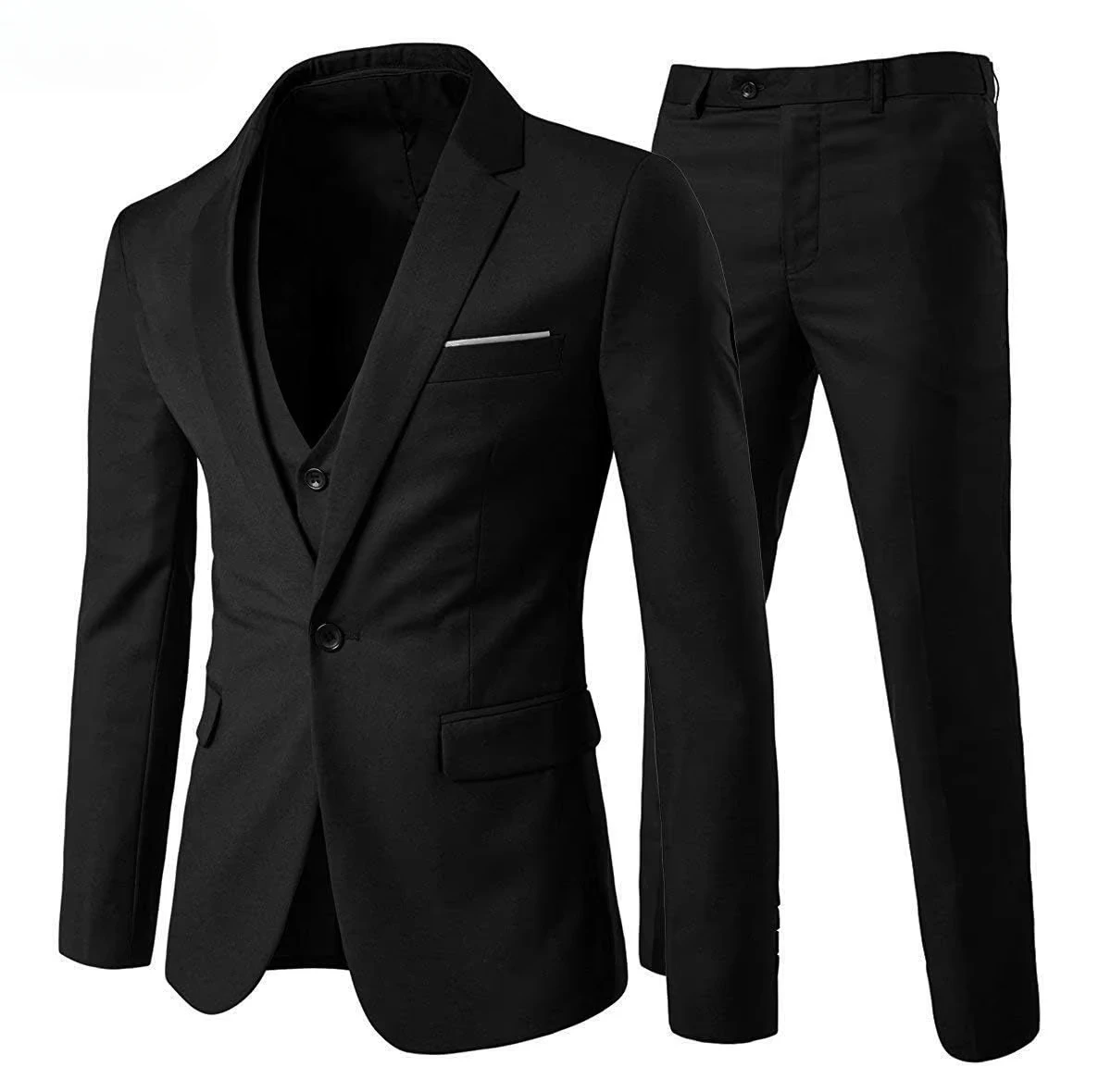 Elegant Men Suits For Wedding 3 Pieces 2 Set Jackets Vest Pants  Blazers Outfit Fashion Classic Full 2024 Formal Costume