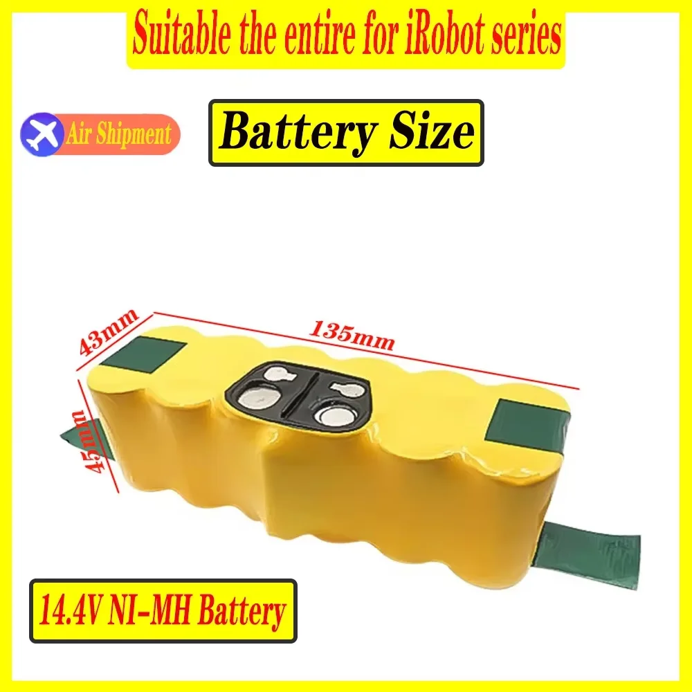 

Original 12.8Ah Battery 14.4V Rechargeable Battery For iRobot Roomba 500 600 700 800 900 595 620 650 780 890 For iRobot Roomba