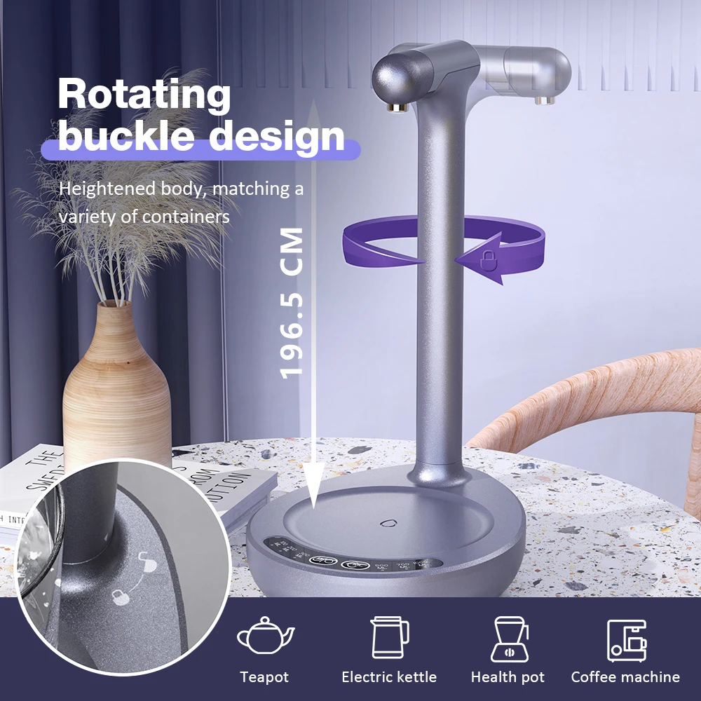 Automatische Waterpomp Met Lade Usb Opladen Water Dispenser Draagbare Waterfles Pomp Voor Gallon Faciliteert Keuken Accessoires