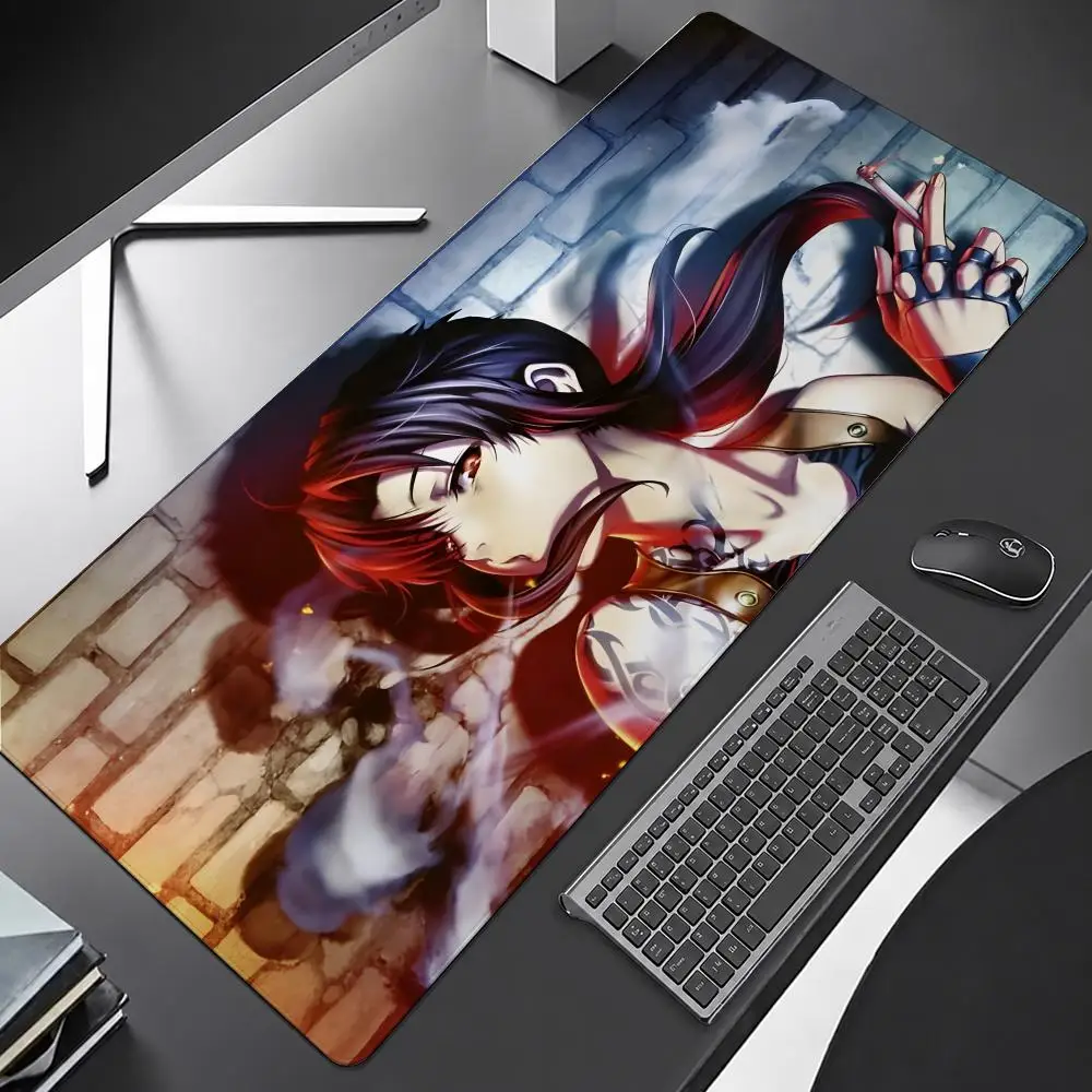 Black Lagoon Revy Mouse Pad Mouse Pad Anti-Slip Rubber Base Extended Desk Mat For Gamers Office Computer Accessories