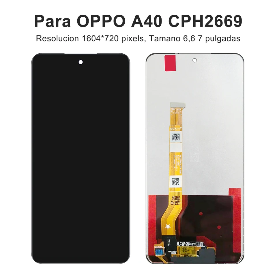 Pantalla LCD de 6.67'' OEM para A3 4G CPH2669 CPH3669, para A40 A40M A60(LATAM), ensamblaje de pantalla táctil digitalizador reemplazo 2