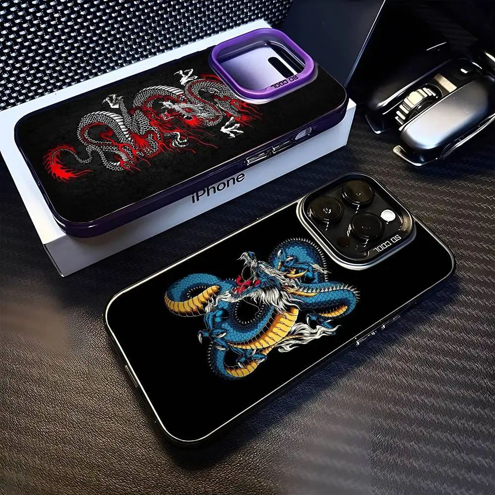 

Yakuza Dragon Tattoo Phone Case For iPhone17,16,15,14,13,12,11 Plus,Pro Max Purple Matte Shockproof Cover