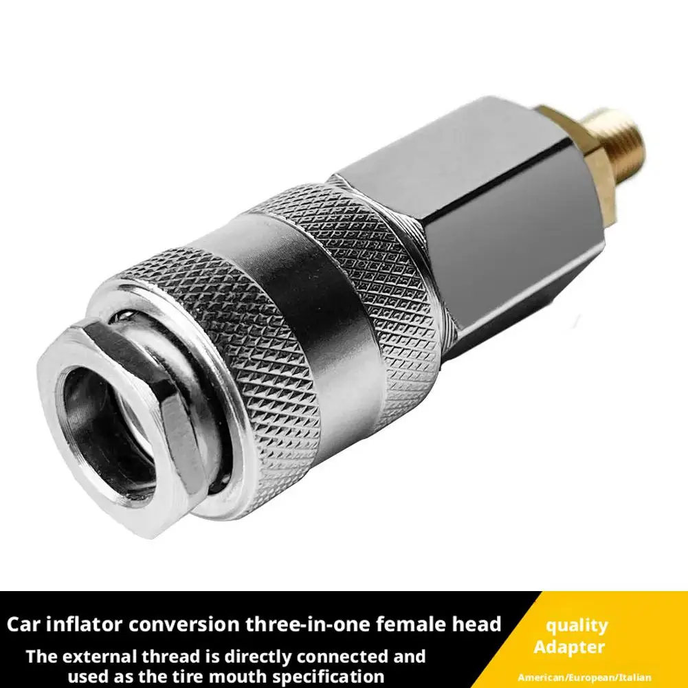 

1Pc Car Tyre Wheel Inflatable Quick Connector Air Thread Nozzle Adapter Accessory Fast Conversion Head Clip Type Nozzle