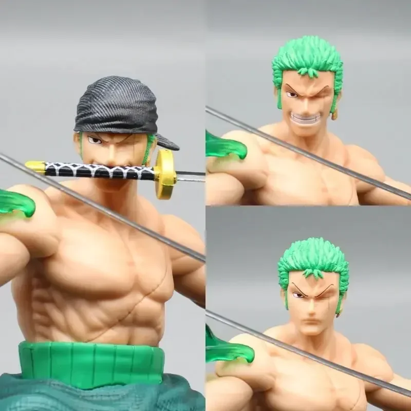 새로운 30cm 애니메이션 원피스 로로노아 조로 피규어 GK 황제 대리인 삼두상 PVC 액션 피규어 모델 장난감 휴일 선물