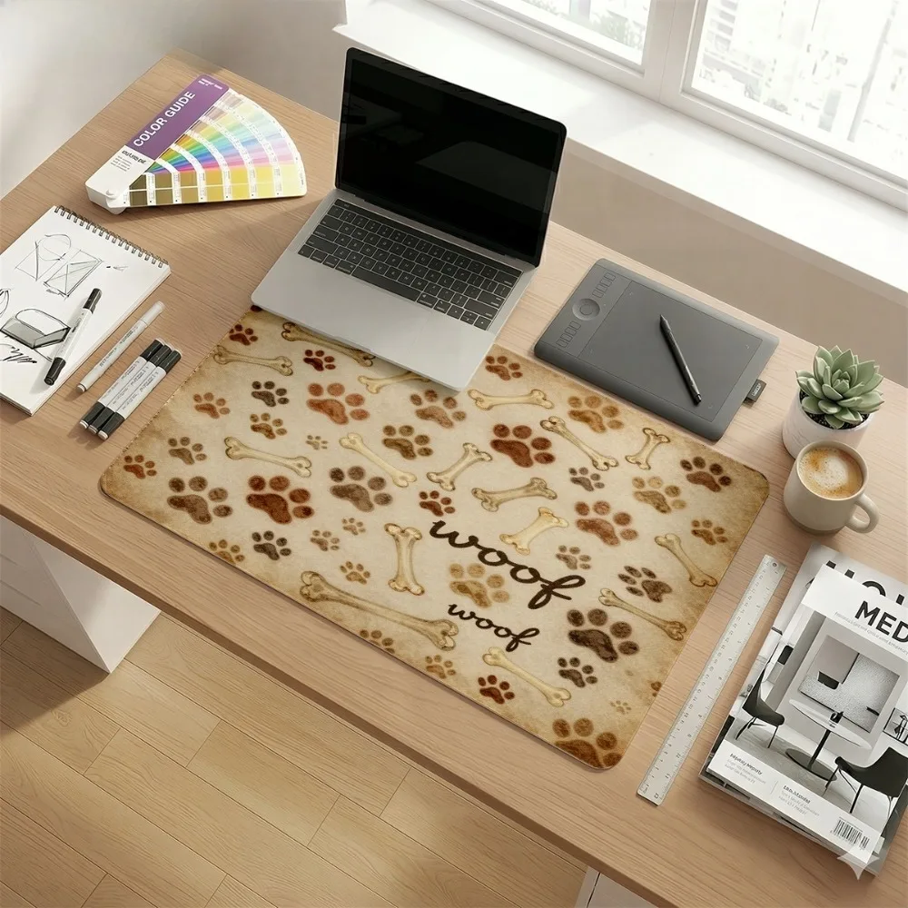 Retro background with claw prints and bone patterns teclado mecânico escritorio accesorios mousepad gamer podkladka pod myszke