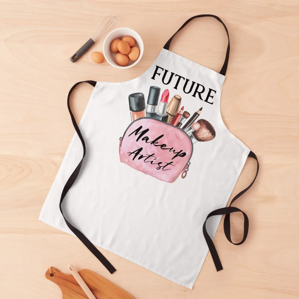 Future Makeup Artist Apron with personal logo for women with pocket Womens Dresses Apron