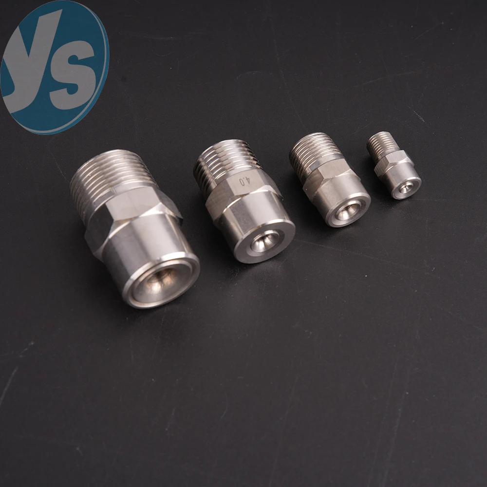 1/8 "1/4" 3/8 "1/2" BSPT 304 الفولاذ المقاوم للصدأ BBW زاوية واسعة كامل مخروط المياه النفاثة رذاذ فوهة 1 قطعة