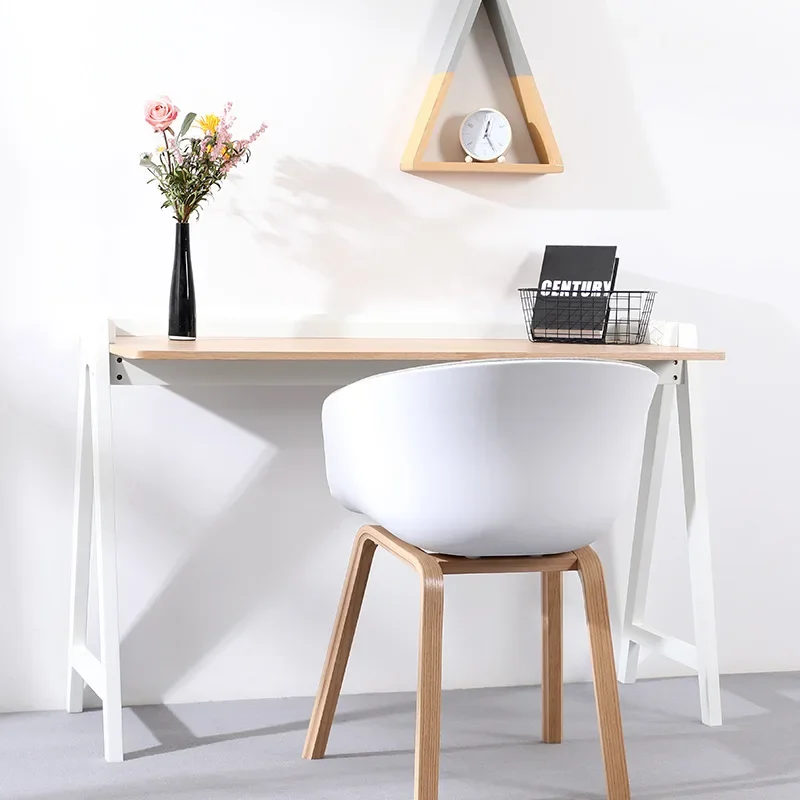 Desktop computer desk Simple modern student home desk with bookshelf