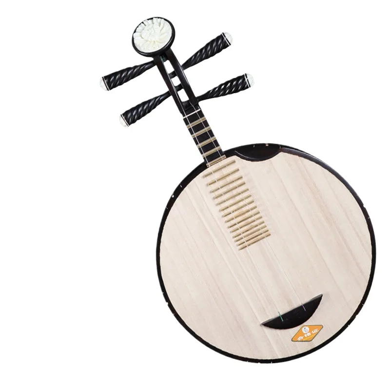 Black Sandalwood Yueqin, Traditional Chinese Opera Instrument, 2 Tunings, Professional Quality, Folk Music, Copper Fittings