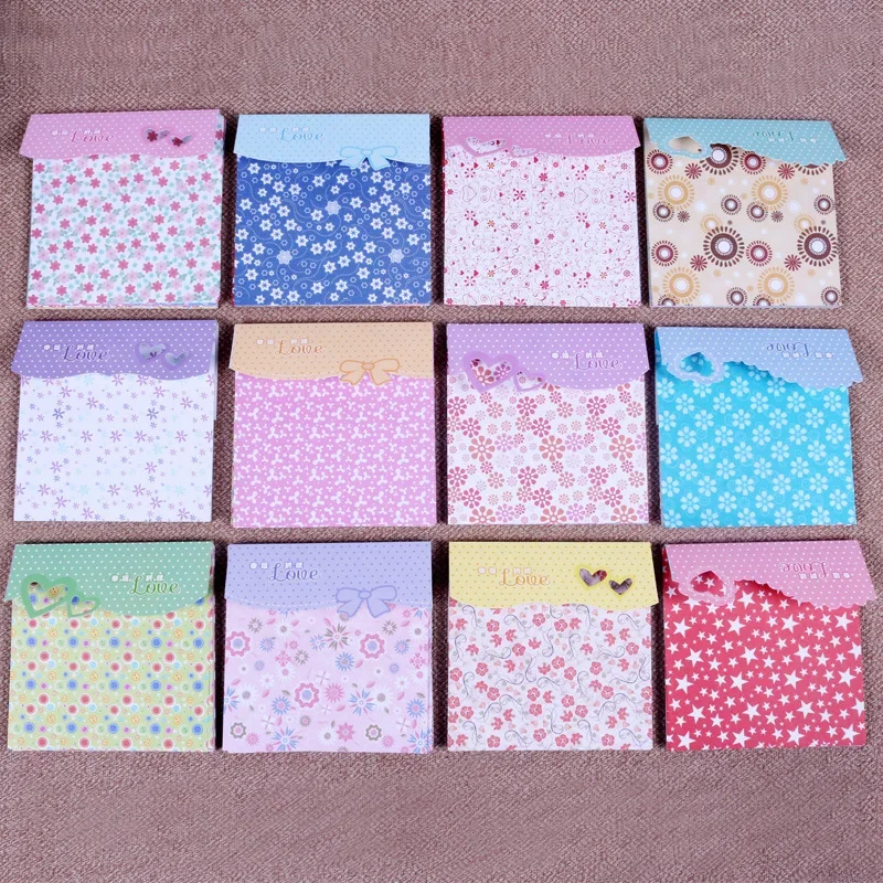 Flower Patterned Folding Paper, Square Origami Papers, DIY Kid Gift, 12 Kinds of Patterns, 15x15cm, 72 Sheets