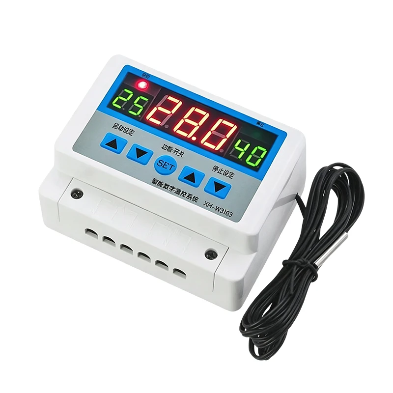 XH‑W3103 Digital Thermostat High Power Intelligent Temperature Controller Switch With NTC Sensor Probe 12V/24V/220V Optional
