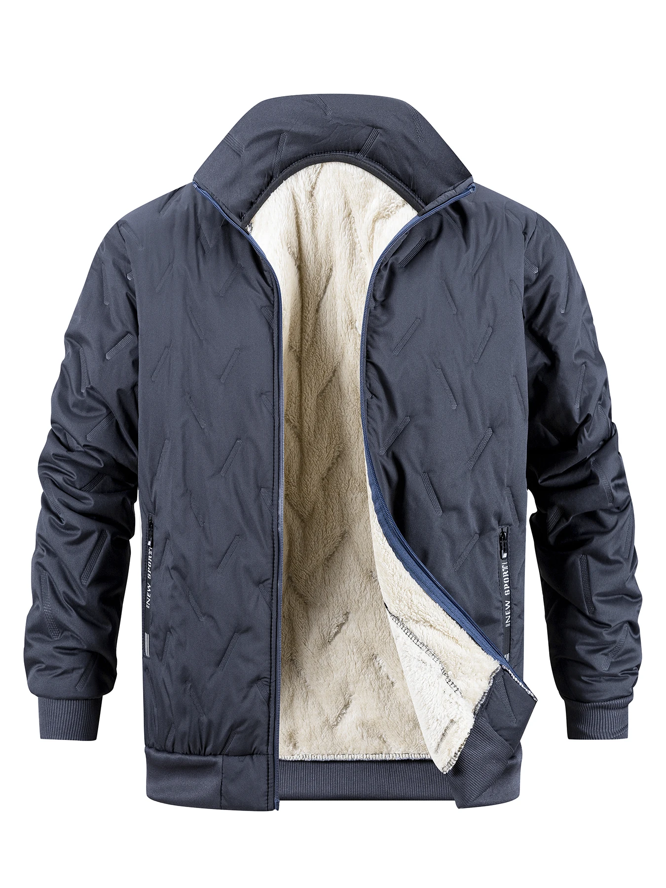 الشتاء سميكة سترة قطن الرجال سستة الوقوف طوق معطف يندبروف مقاوم للماء الوقوف طوق معطف عادية فضفاضة تناسب ملابس خارجية #3