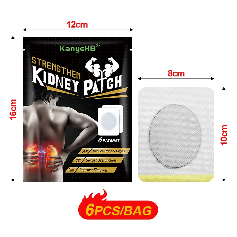 6pcs=1bag Male Delay Strong Kidney Patch Sexual Time Short Man Kidney Health Plaster Premature Ejaculation Treatment Patch W022