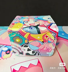 포켓몬 로노 데크 박스 핑크 귀여운 애니메이션 소녀 PTCG 트레이딩 카드 Pu 가죽 보관함 보호 케이스