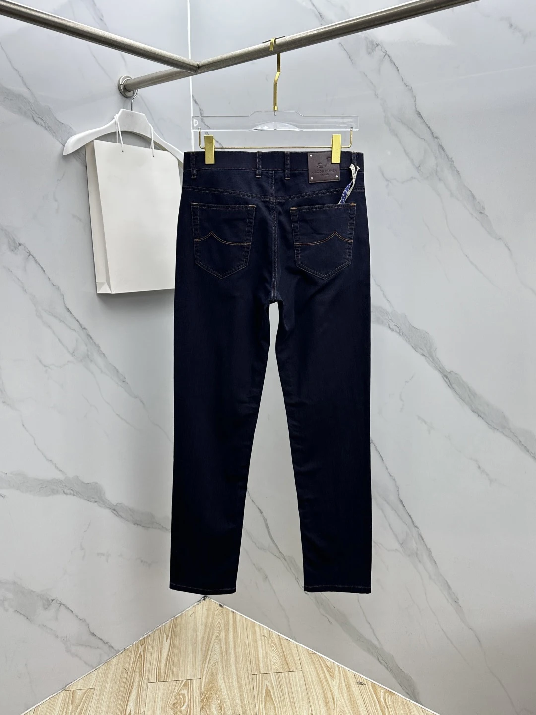 

OECHSLI Jeans Thin Cotton Men 2026 Spring Summer new elasticity embroidery High quality zipper Middle waist size 29-40 Pants