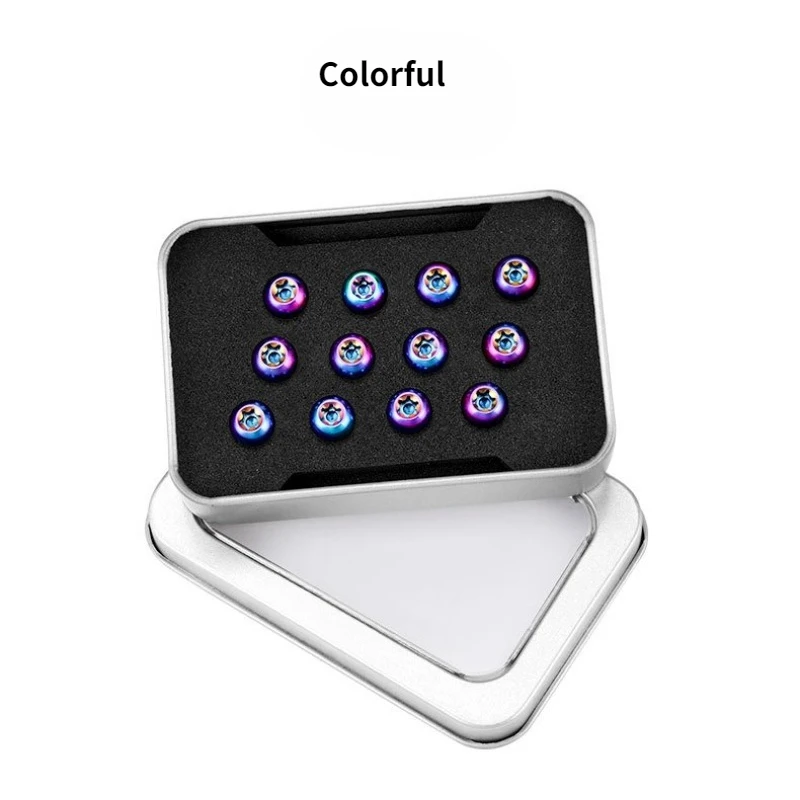 

12PCS Bike Bolts Bicycle Brake Disc Screws Bolt M5x10MM Fixing Bolts TC4 Titanium MTB Bike Brake Screw Cycling Accessories