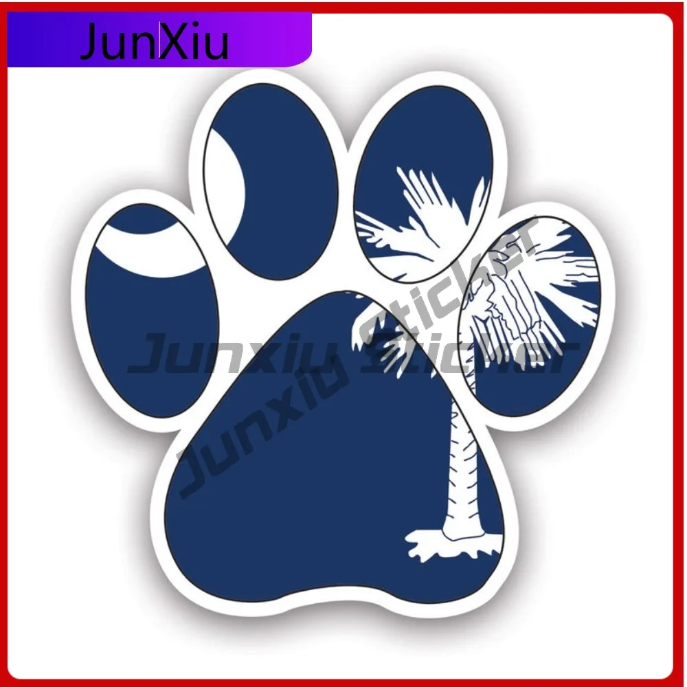 

Anime Trendy South Carolina State Paw Print Shaped Sticker Uv Protected Decalsdog Dogs Playful Cat Cats Pet Pets Puppy