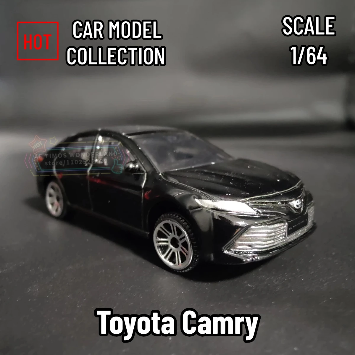 1:64 Toyota Camry Replica Metal Mini Car Model Scale Miniature Art Vehicle Figure Sandbox Diecast Ornament Kid Boy Xmas Gift Toy