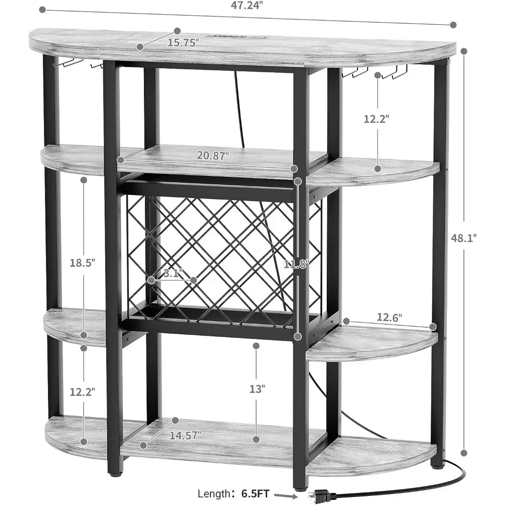 Vitrina esquinera de roble claro para comedor, mueble de Bar, estante para botellas, licor, hogar