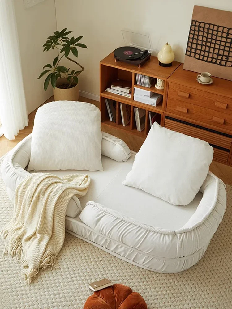 

S Lounge Sofa Chair Bedroom Reclining Sleeping Balcony Cream Style Folding Tatami Single Leisure