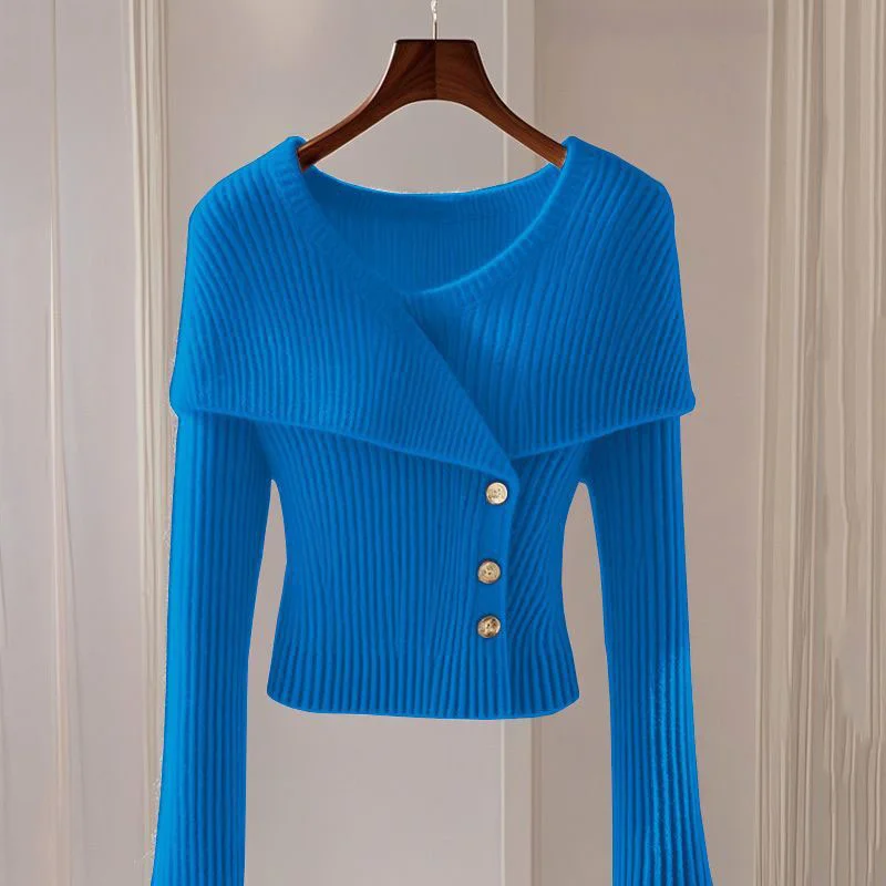 Herbst Kleine Duftende Wind Stricken Pullover Pullover Frauen Dünne Lange ärmeln Strickwaren Jacke Weibliche Casual Tops Solide Stricken Pullover