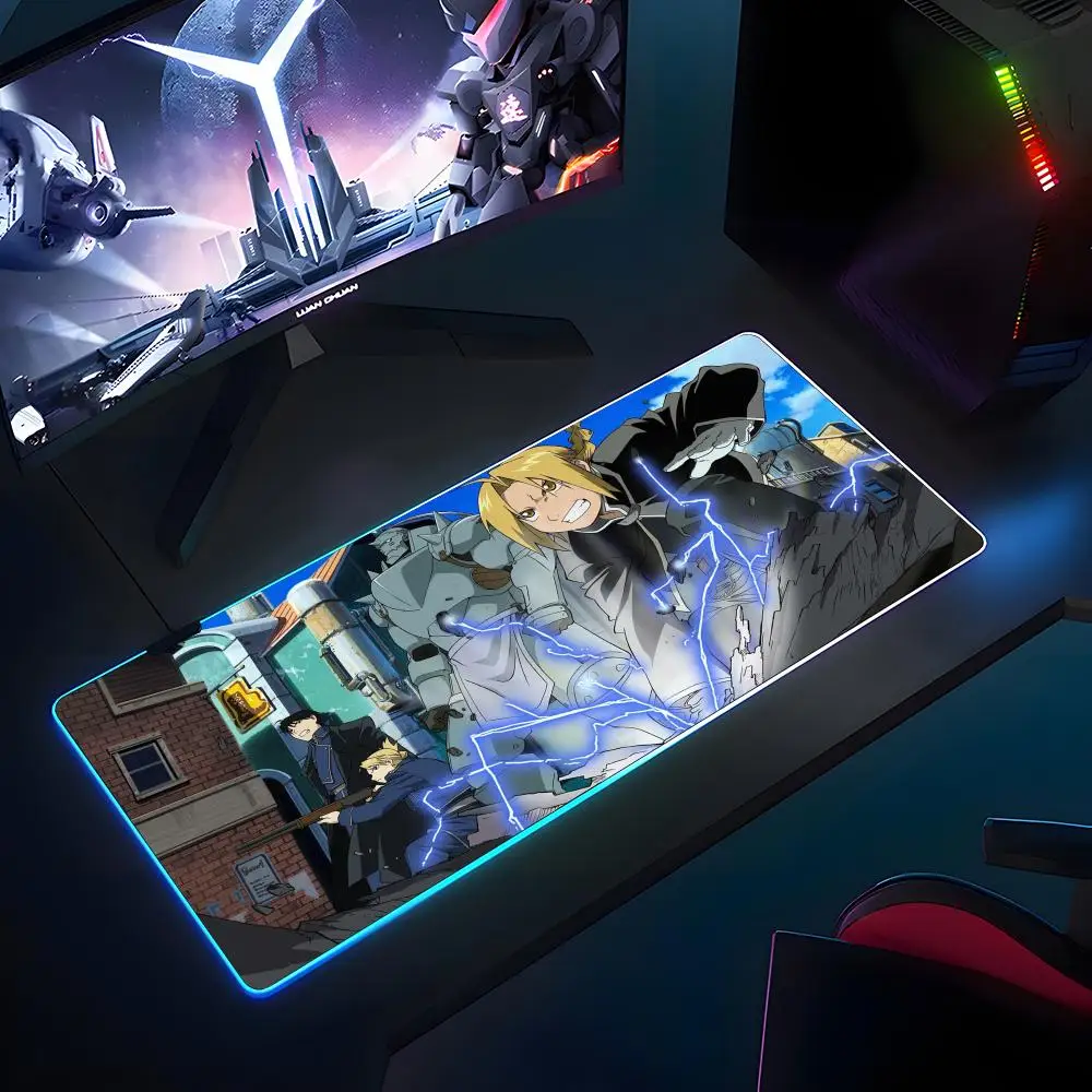

Коврик для мыши Fullmetal Alchemist, резиновый противоскользящий коврик для клавиатуры RGB, 40x90 см, коврик для мыши, игровые аксессуары, коврик для офисного компьютера XXL