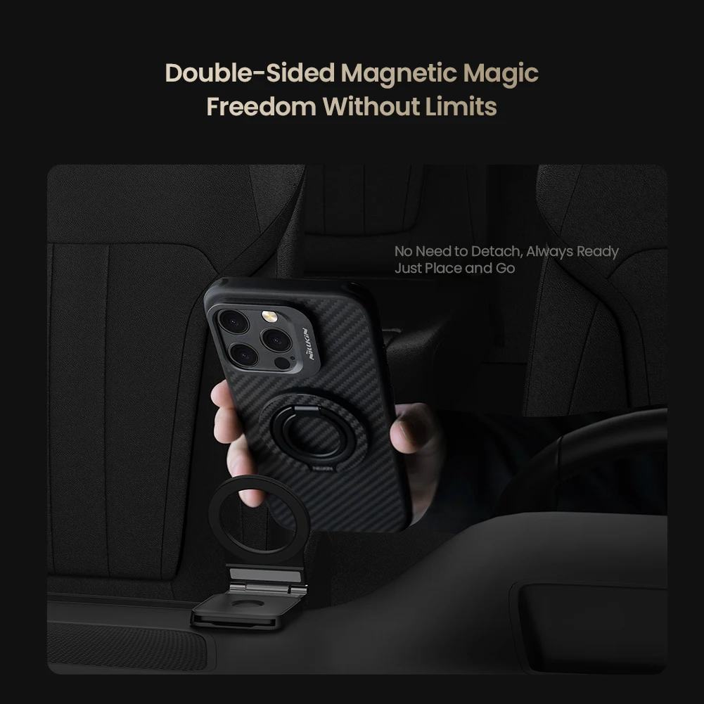 

FiberSnap Magnetic Ring Stand for iPhone 16 15 14 13 12 Pro Max Nillkin Strong Magnet Holder for SamsungS25 S24 S23 S22 S21Ultra
