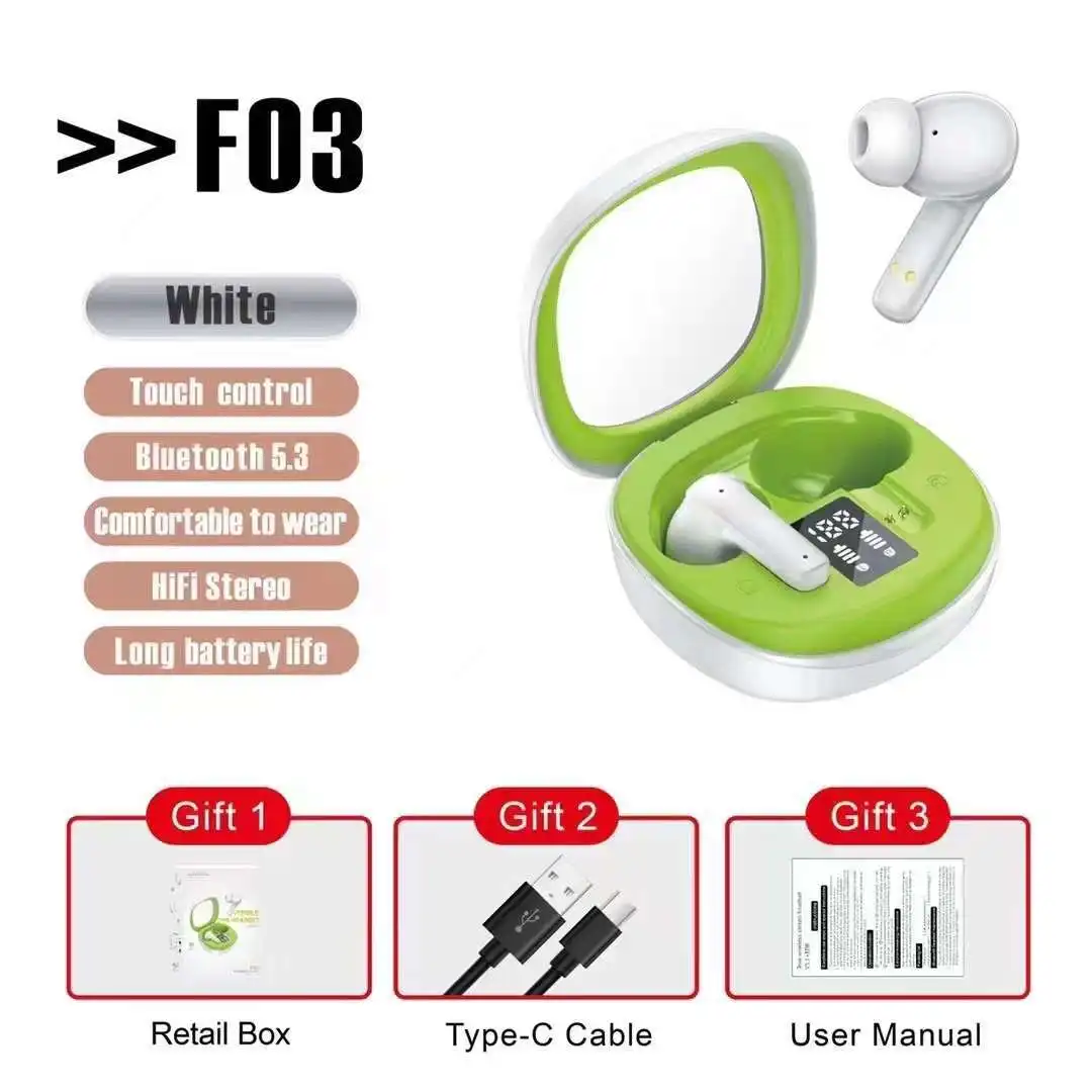 In Ear Style Bluetooth Earphone High Capacity Battery Light Weight Comfortable Wear Noise Reduction Headset For IOS Android