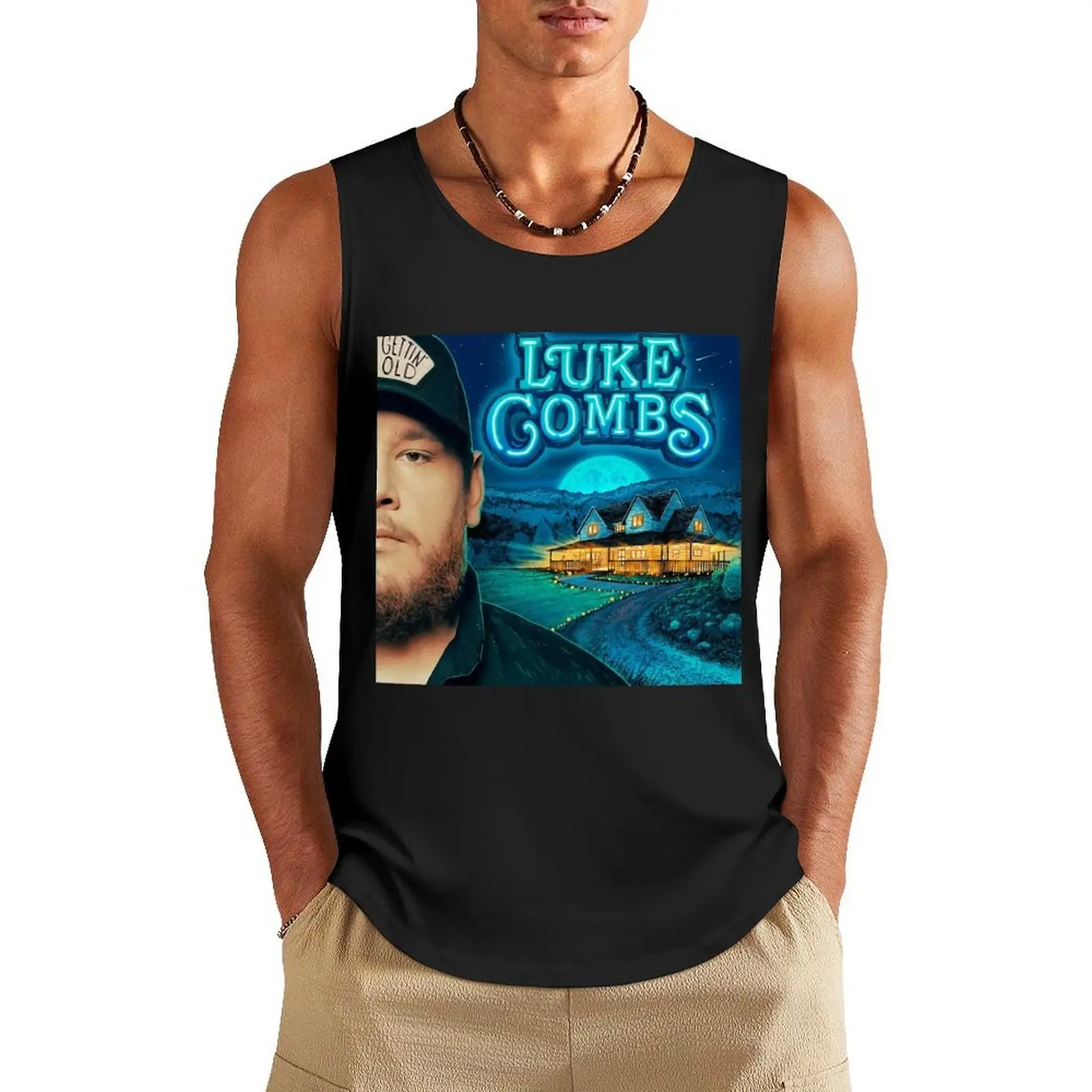 

Luke music Combs (1) Tank Top gym shirt man Men's gym t-shirt Sleeveless men