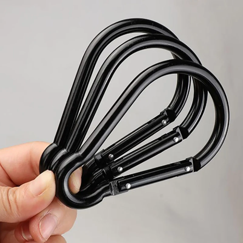 Aluminum Alloy Hooks Gourd Shape Strong Non-locking Design Large Strong Hiking Camping Carabiner Quick Link Lock Ring Carabiner