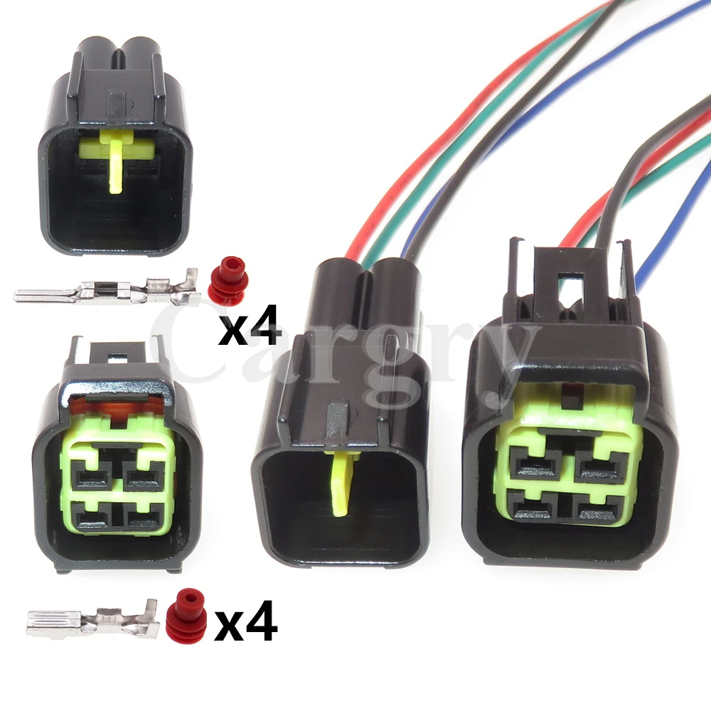 1 Set 4P FW-C-4M-W FW-C-4F-W Car Modification Connector Parts AC Assembly Automobile Throttle Rotary Switch Wire Harness Socket