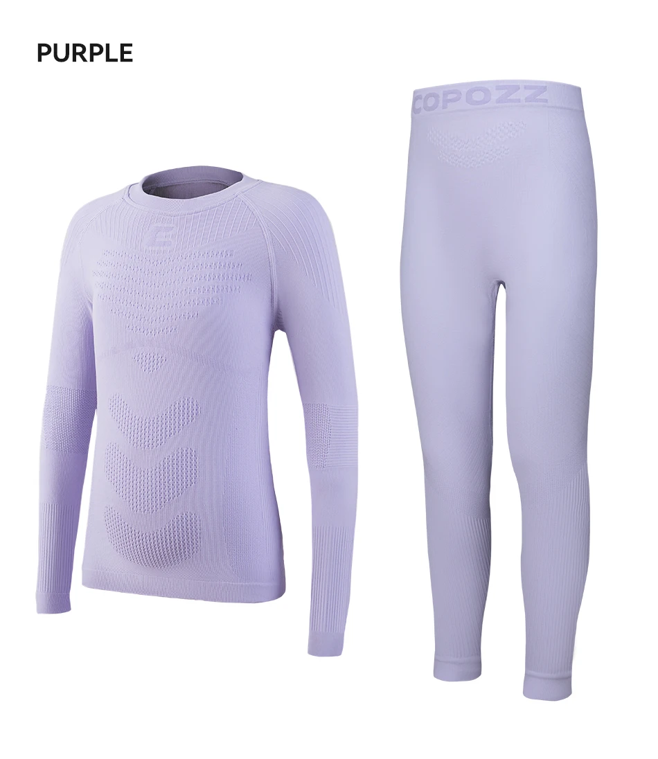 COPOZZ Ski-Thermo-Unterwäsche-Set für Mädchen und Jungen, Kinder, Winter, Outdoor, schnell trocknend, weich, solide, neues Ski-Kleidungsset, Sport – Detail 27