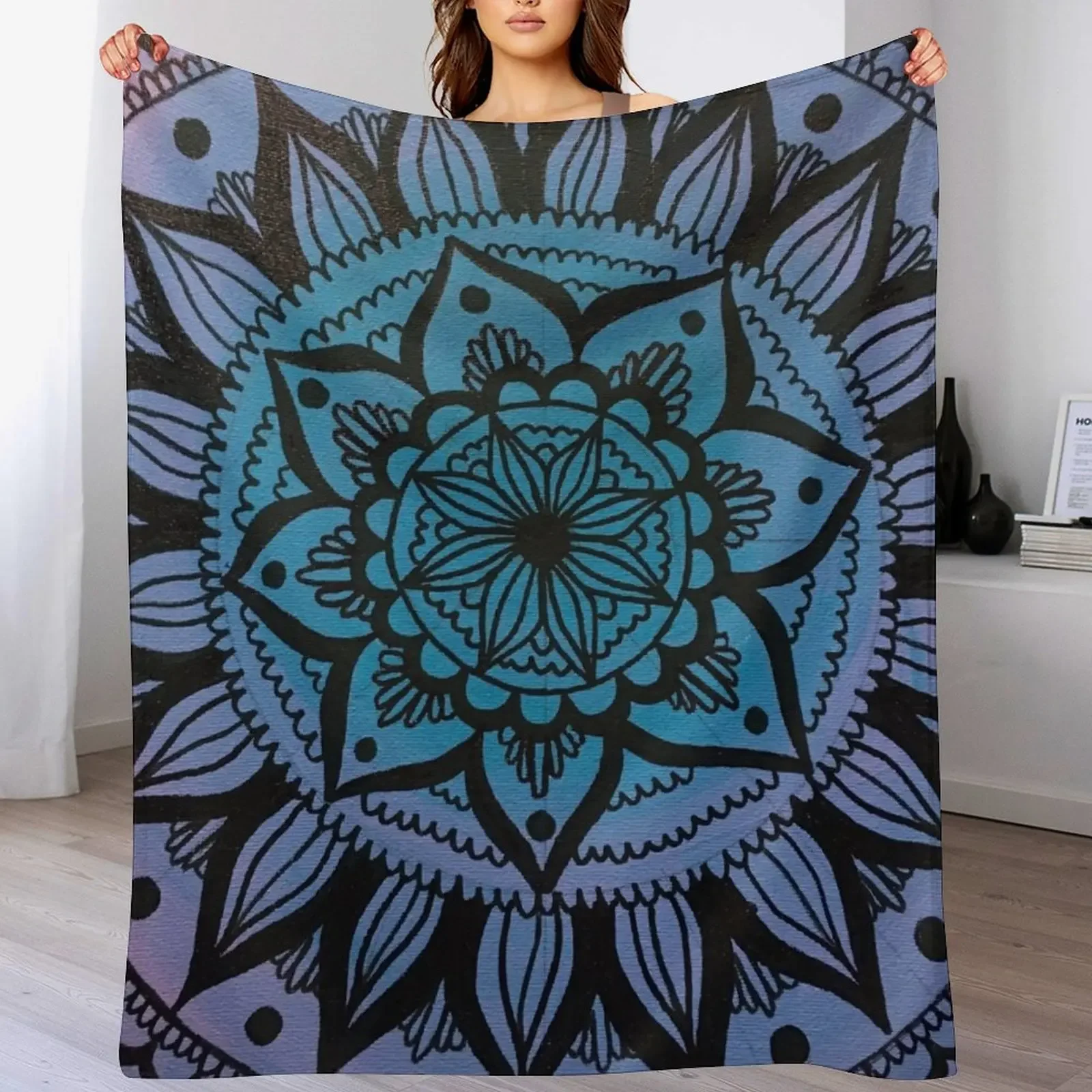 

New Purple Flower Mandala Throw Blanket for babies Luxury Brand Blankets Sofas Of Decoration Flannels Blankets