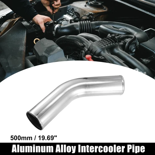 Imagen 2 del producto X Autohaux OD 34-102mm longitud 20 ""300mm 500mm tubo de aleación de aluminio Intercooler tubo recto tubo de entrada de aire de 45 grados para coche