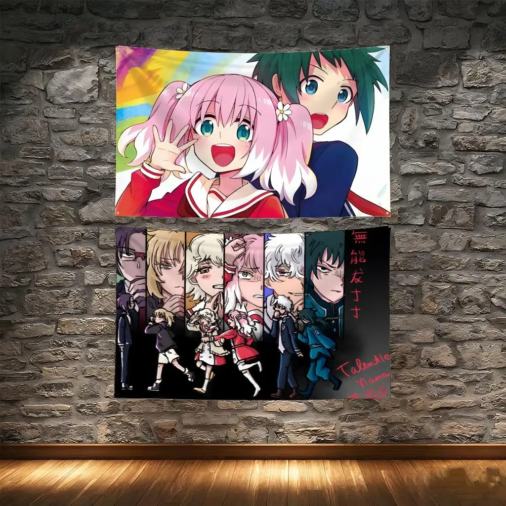 School Anime T-Talentless Nana Flags Tapestry Creative Pattern Photo Living Room Wall Art Party Outdoor Decor